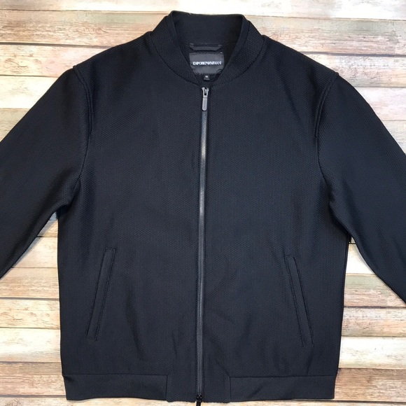 Men's Emporio Armani Trim Fit Stretch Bomber Jacket- NWT - Picture 2 of 5
